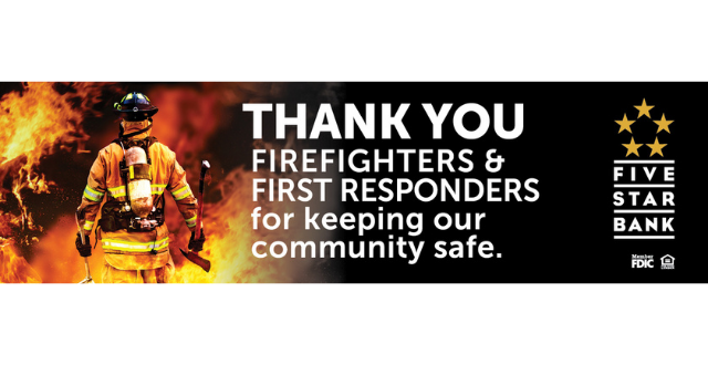 Thank you Firefighters and First Responders billboard