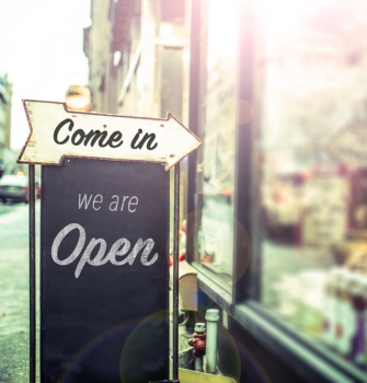 Come in, We are Open Sign