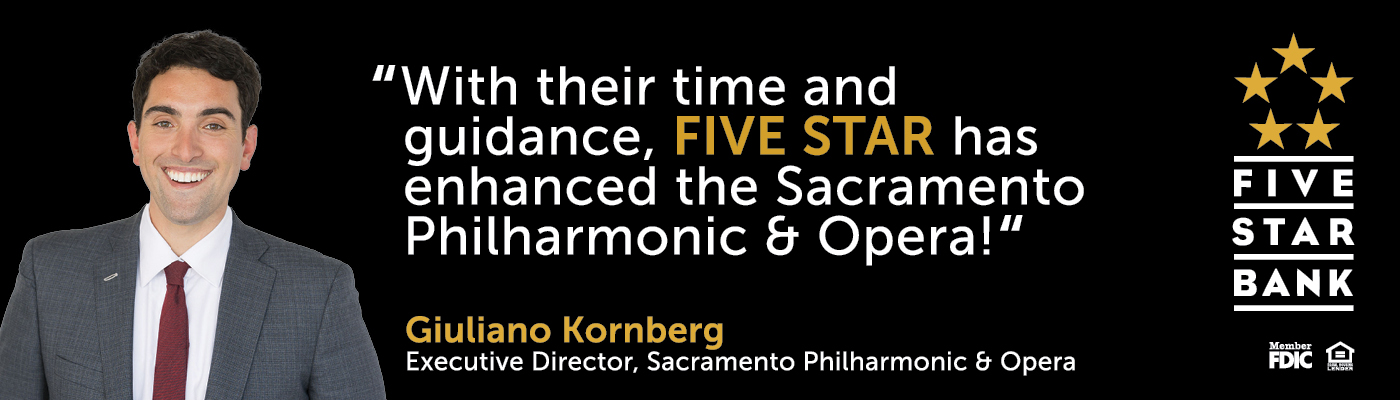 Billboard featuring Giuliano Kornberg, Executive Director, Sacramento Philharmonic & Opera