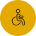 wheelchair icon in yellow circle