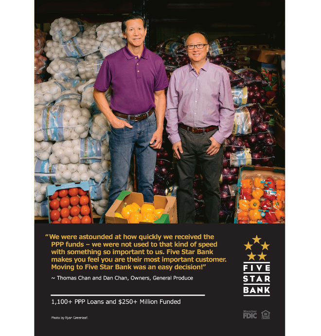 Tom and Dan Chan, Owners of General Produce featured on a Comstock's Magazine back cover.