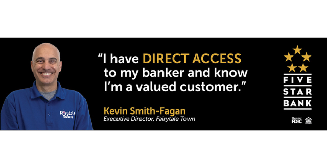 Billboard featuring Kevin Smith-Fagan, Executive Director of Fairytale Town.