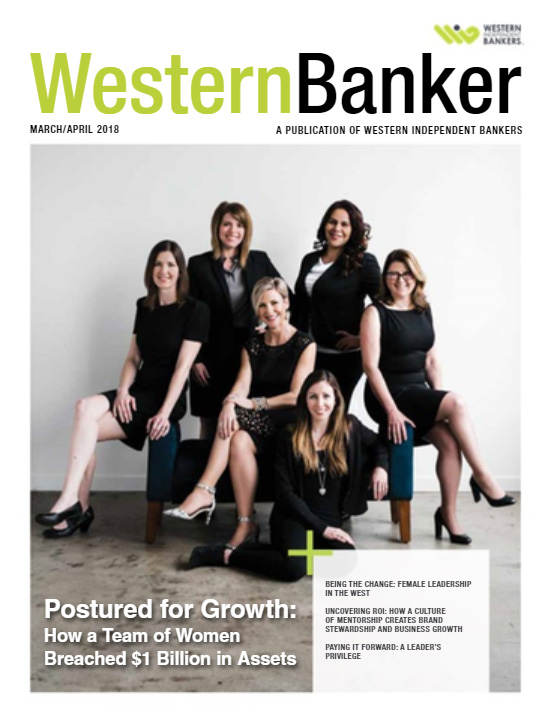Western Banker Magazine cover featuring Five Star Bank women