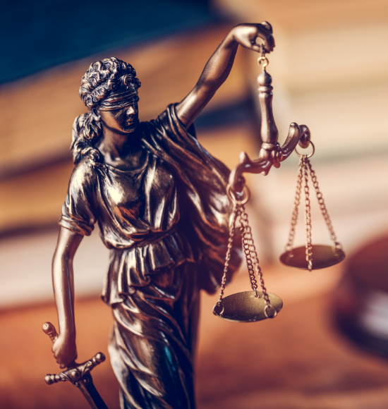 Picture of the scales of justice.