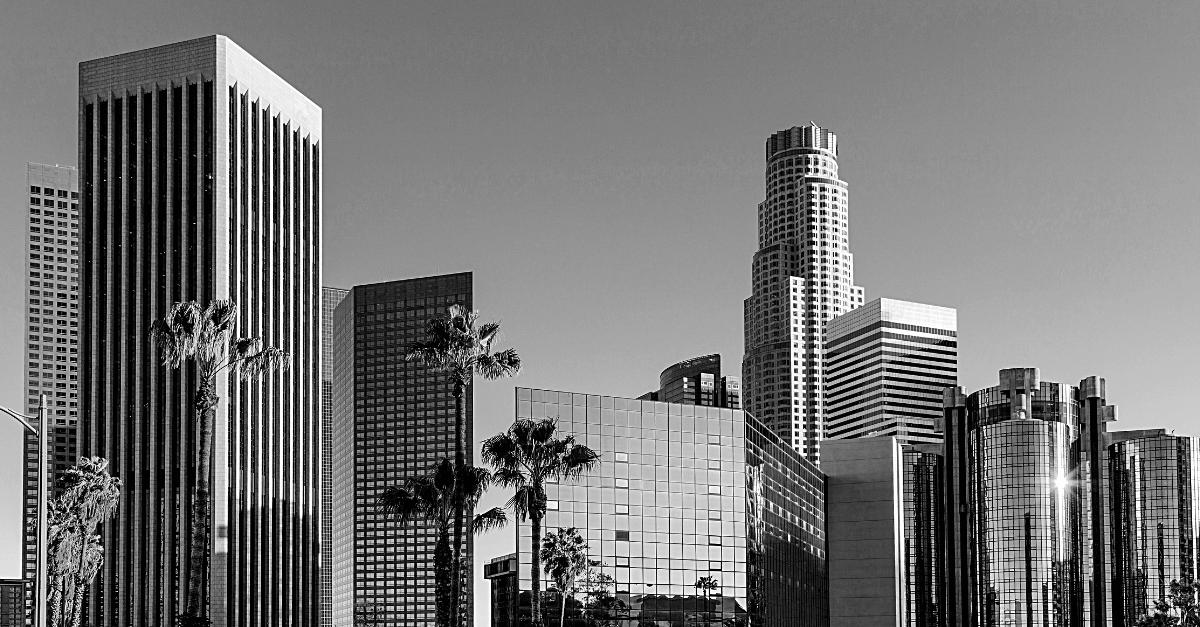 Greater Los Angeles Metro Area - buildings and palm trees