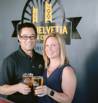 Dave & Amy Gull, Owners of New Helvetia Brewery